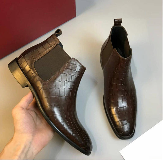 Chelsea Leather Boot First copy Shoe For Men Shoes