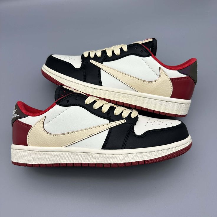 Nike Air Jordan Travis Scott Low Black/Red for unisex Top Leather Quality First Copy Shoe