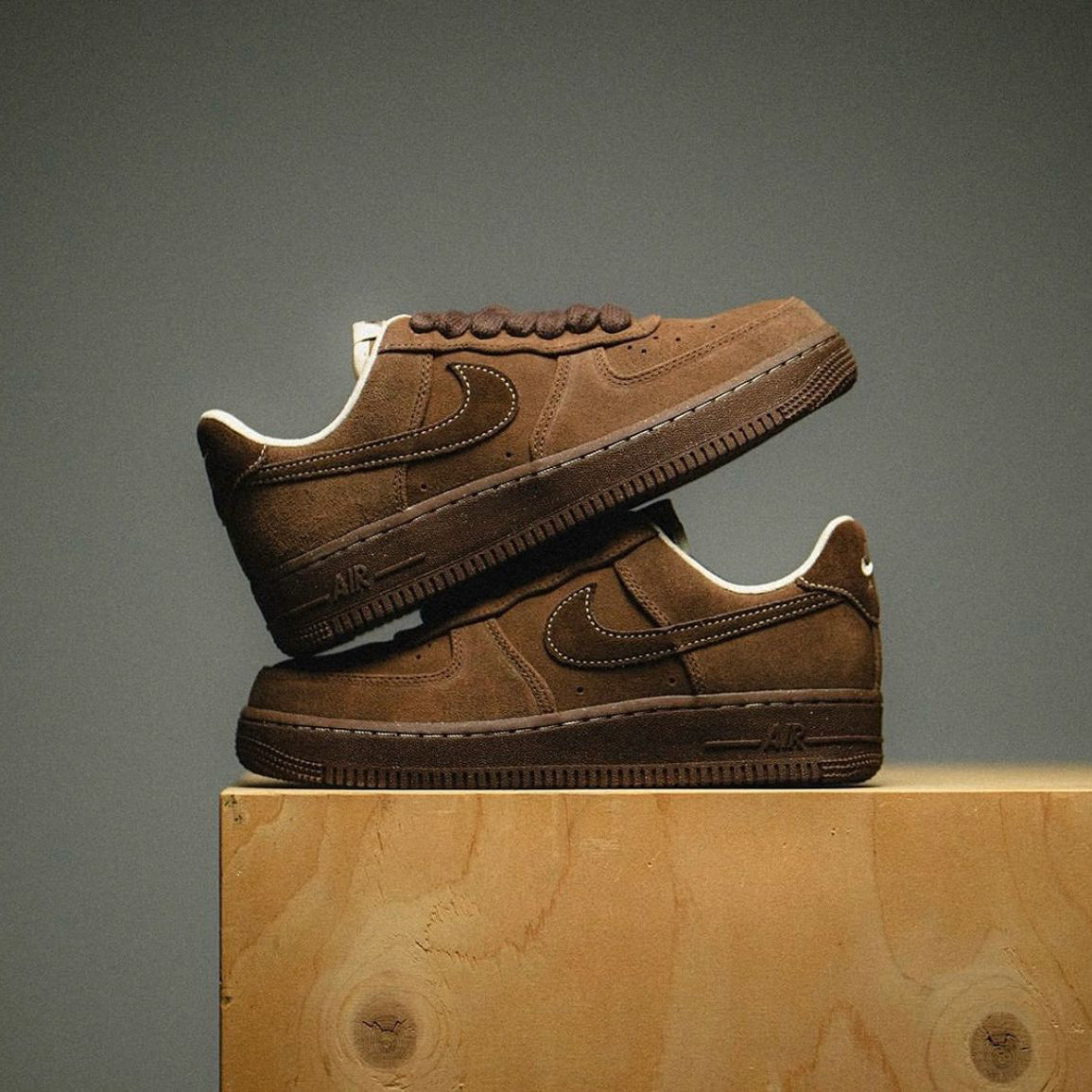 Nike Airforce 1 Cacao Wow low Top Leather Quality Brown First Copy Shoes