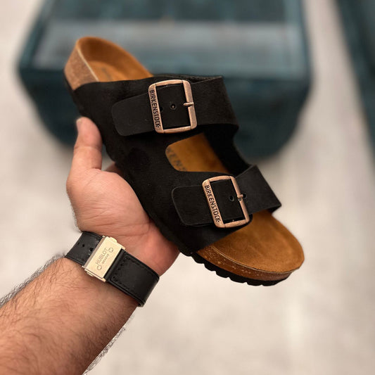 Birkenstock Slides Leather First Copy Slipper