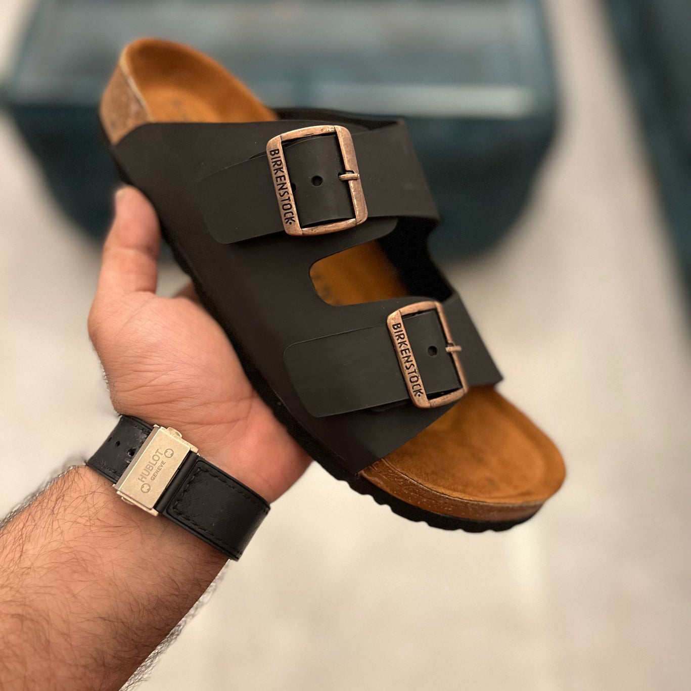 Birkenstock Slides Leather First Copy Slipper