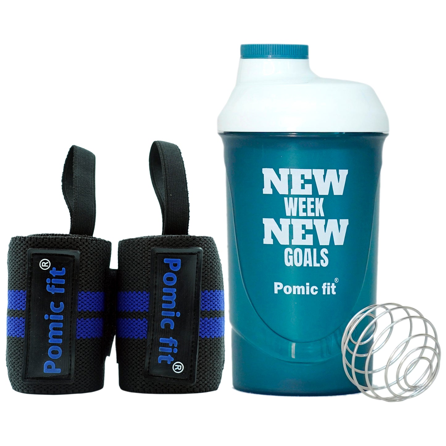 Combo Set Wrist Band Support Straps for Gym Shaker