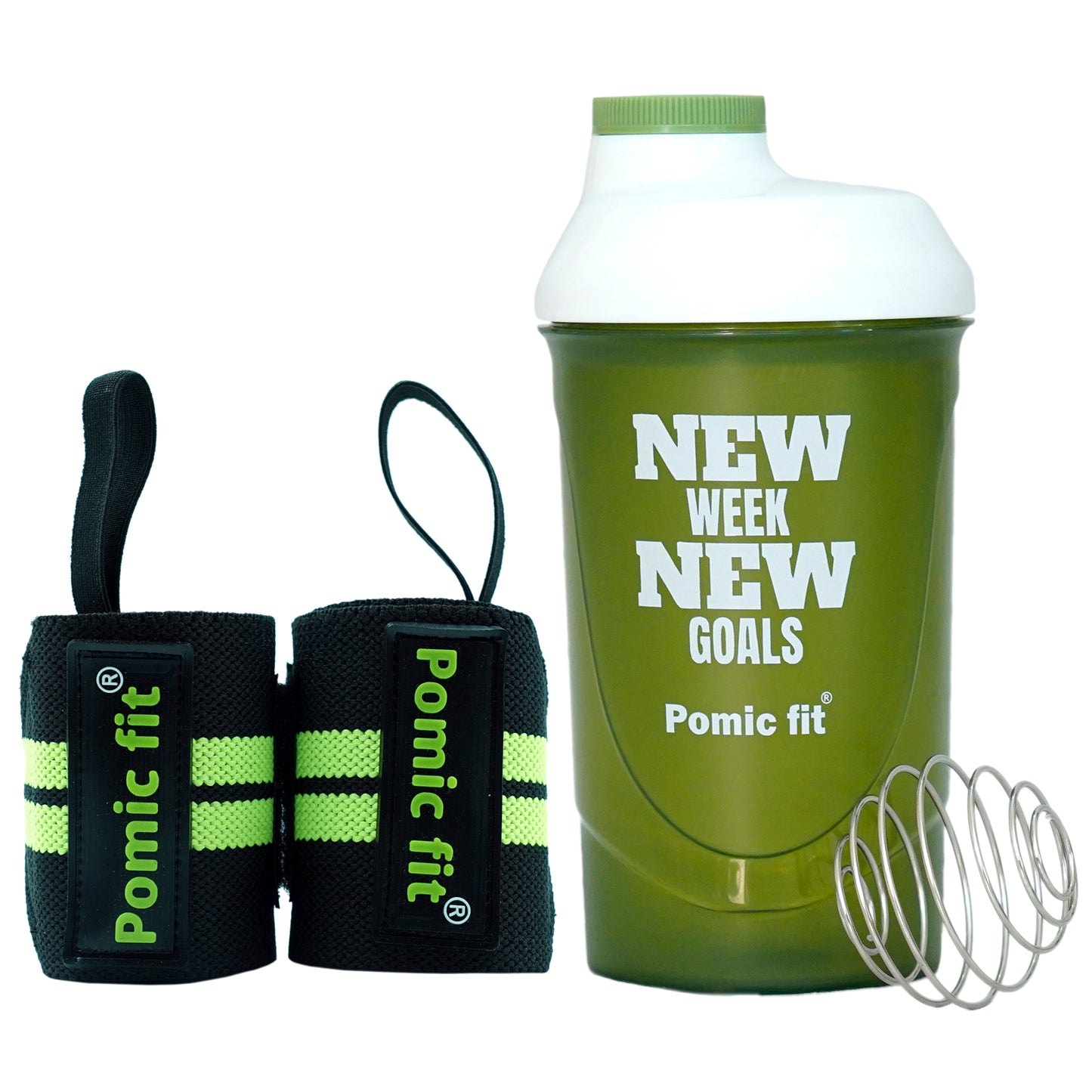 Combo Set Wrist Band Support Straps for Gym Shaker