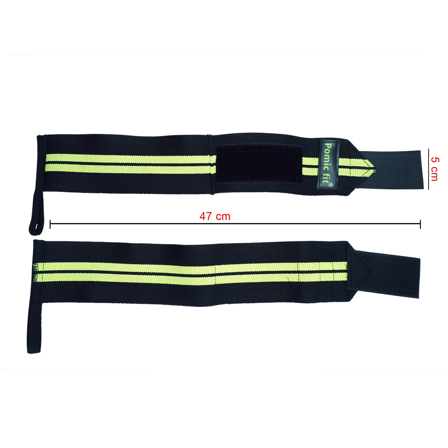 Wrist Support Gym Band Strap Black & Neon