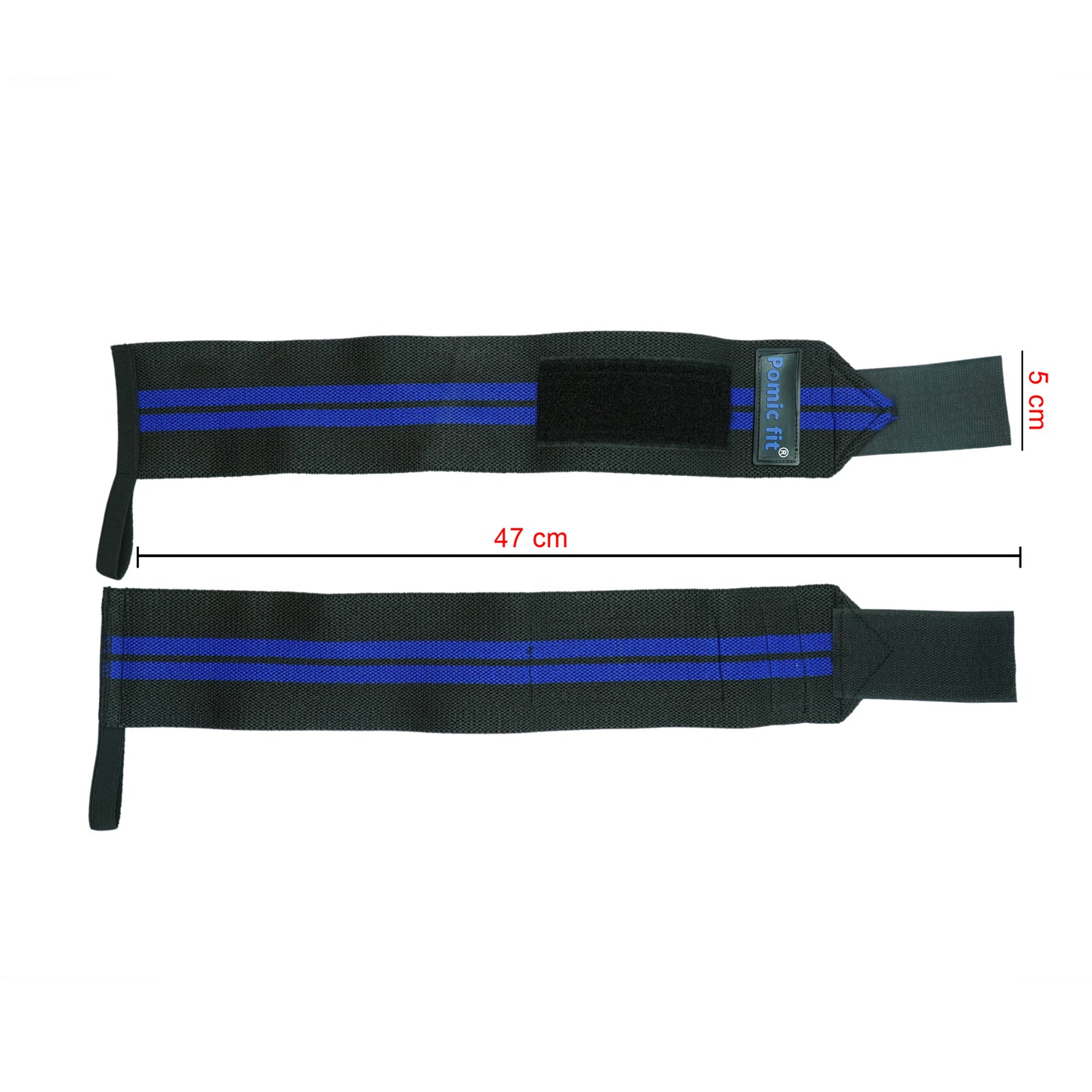 Wrist Support Gym Band Strap Black & Blue