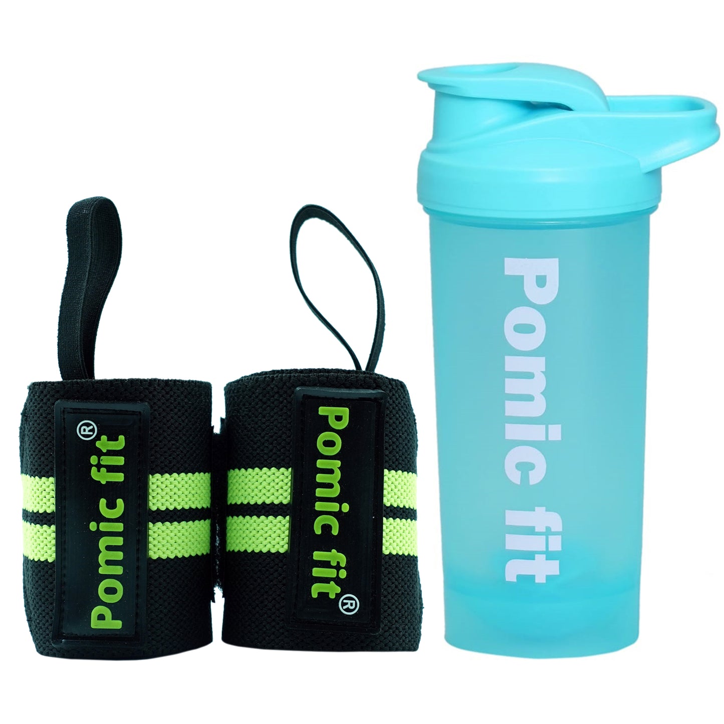 Combo Set Wrist Band Support Straps for Gym Shaker