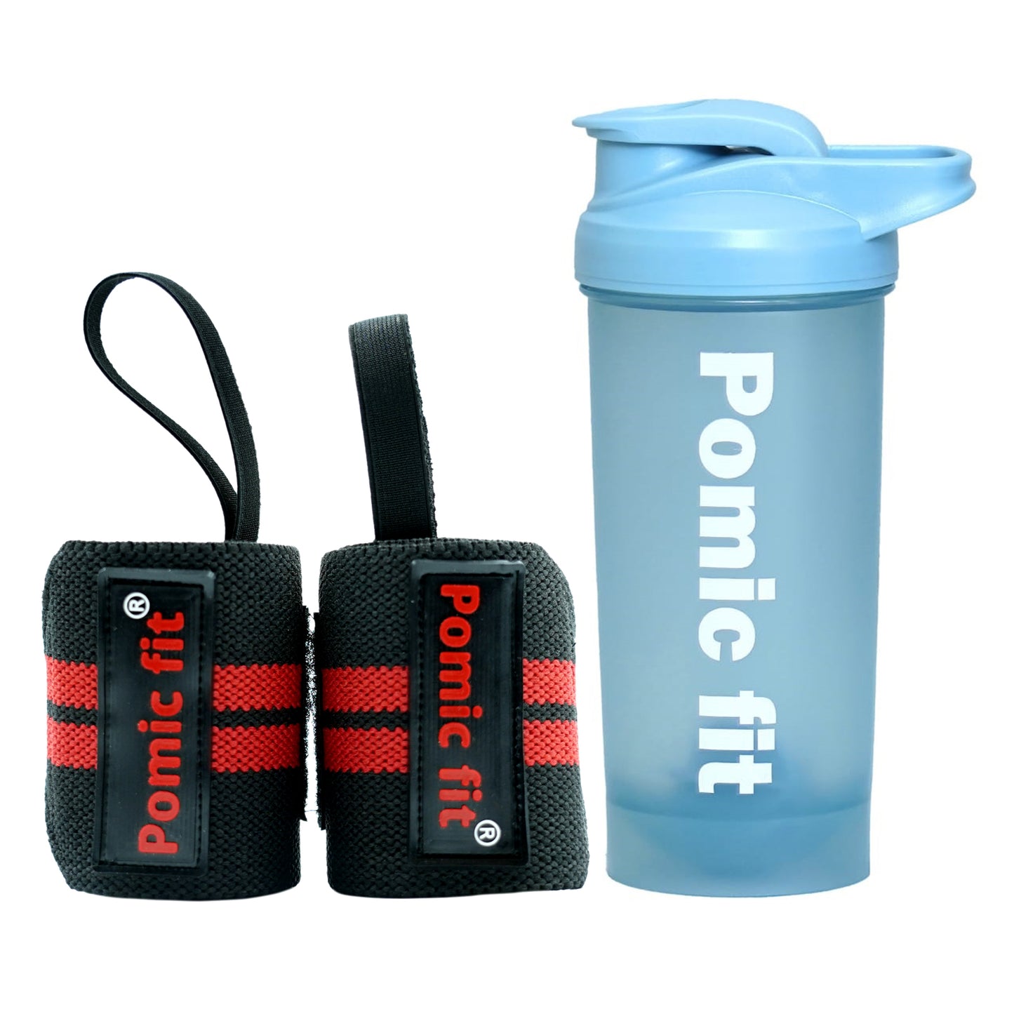 Combo Set Wrist Band Support Straps for Gym Shaker
