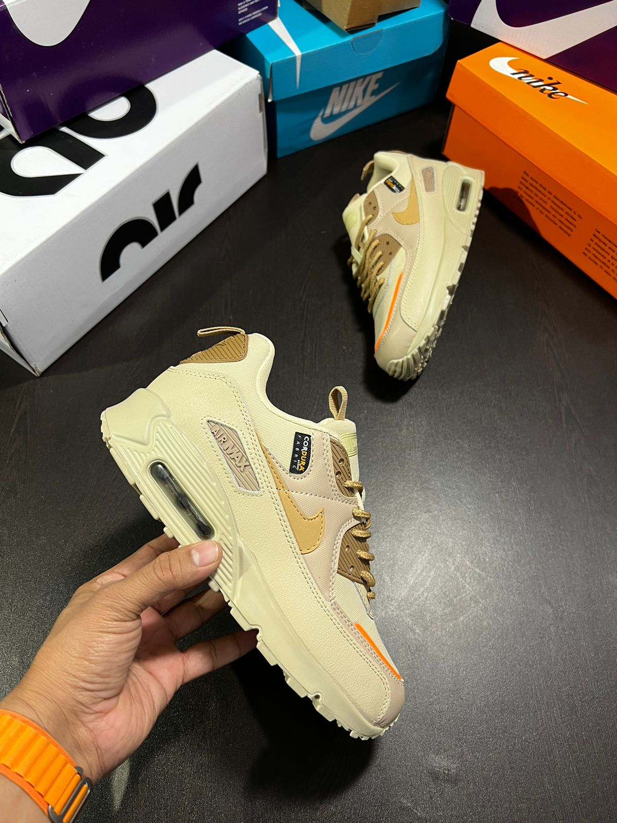 Nike Air First copy Shoe Airmax 90 Light Smoke Grey