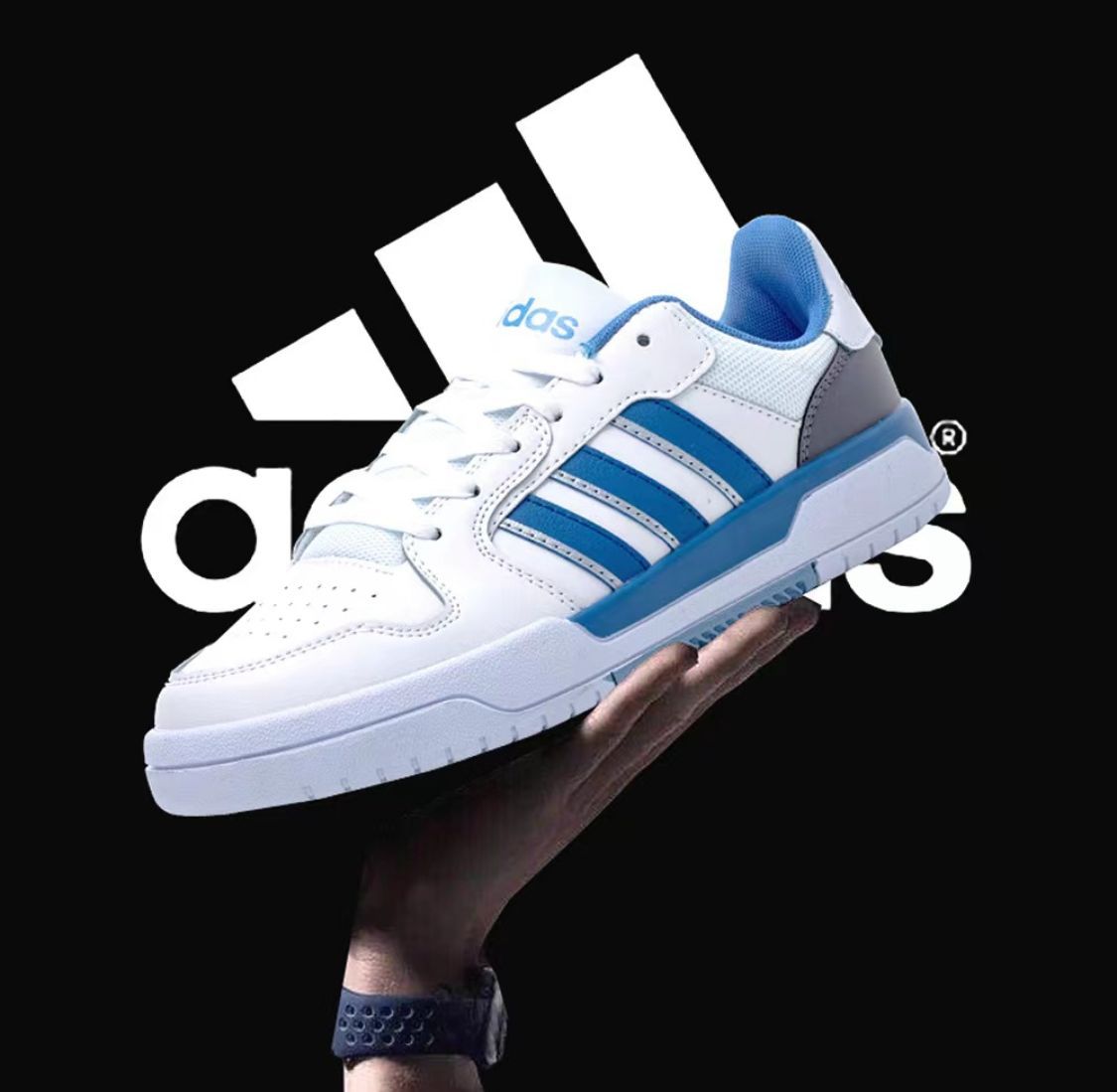 ADIDAS Neo Shoes Skate White Blue Shoes First Copy Shoes