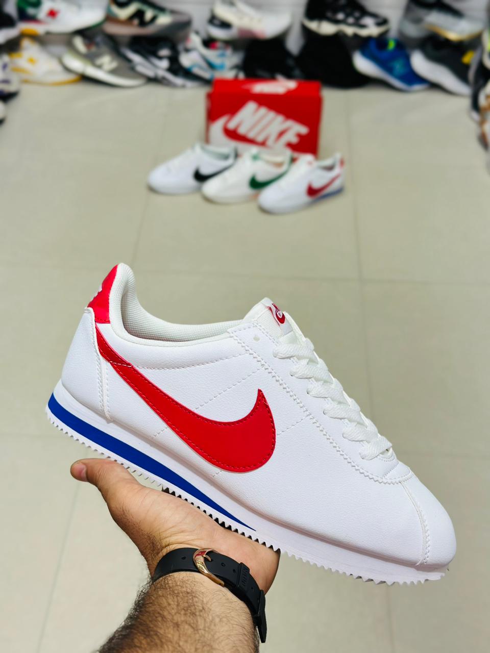 Nike Air First copy Classic Cortez Leather Shoes White/ Red