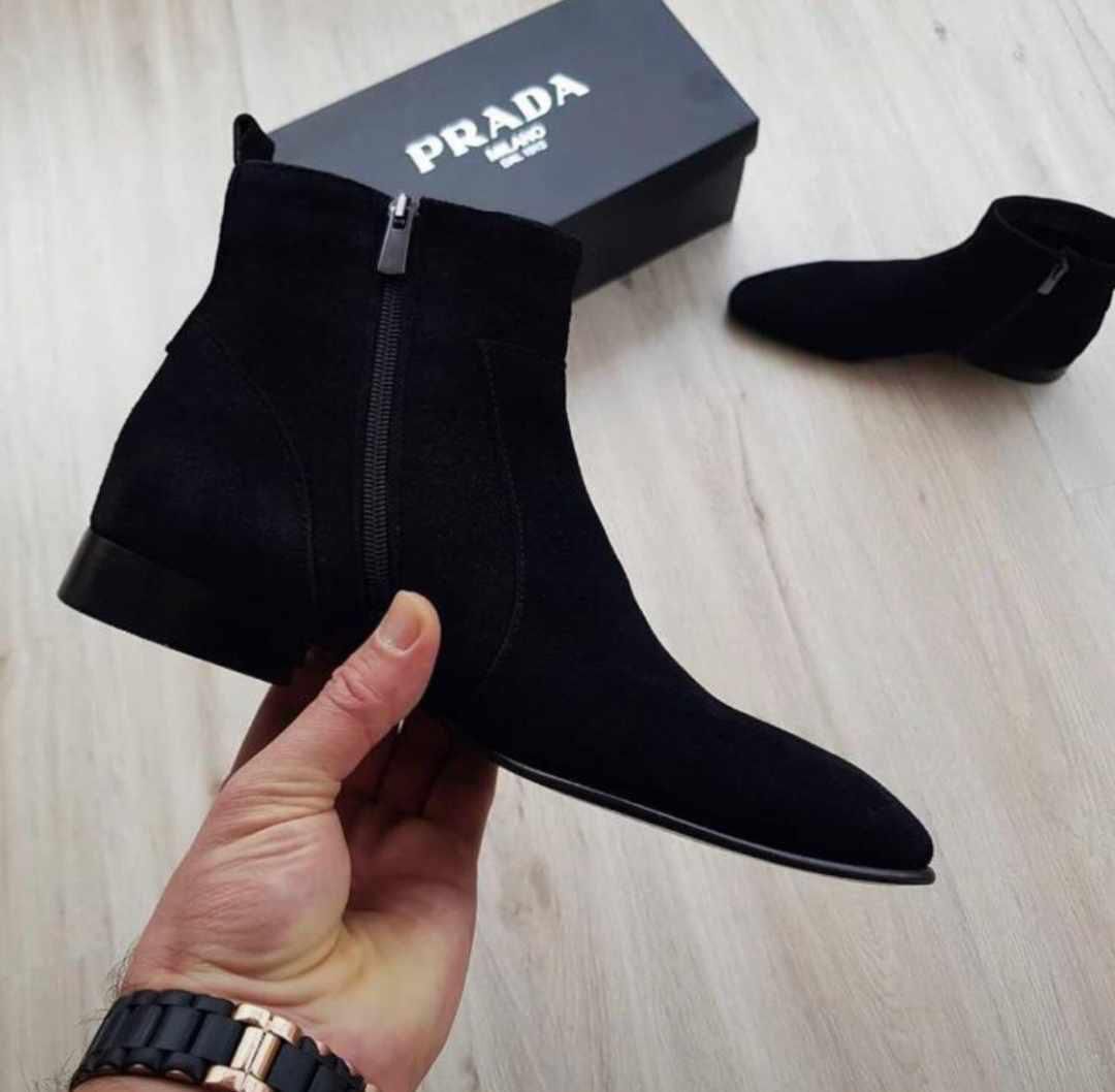 Chelsea Boots Suede Leather For Men Shoes