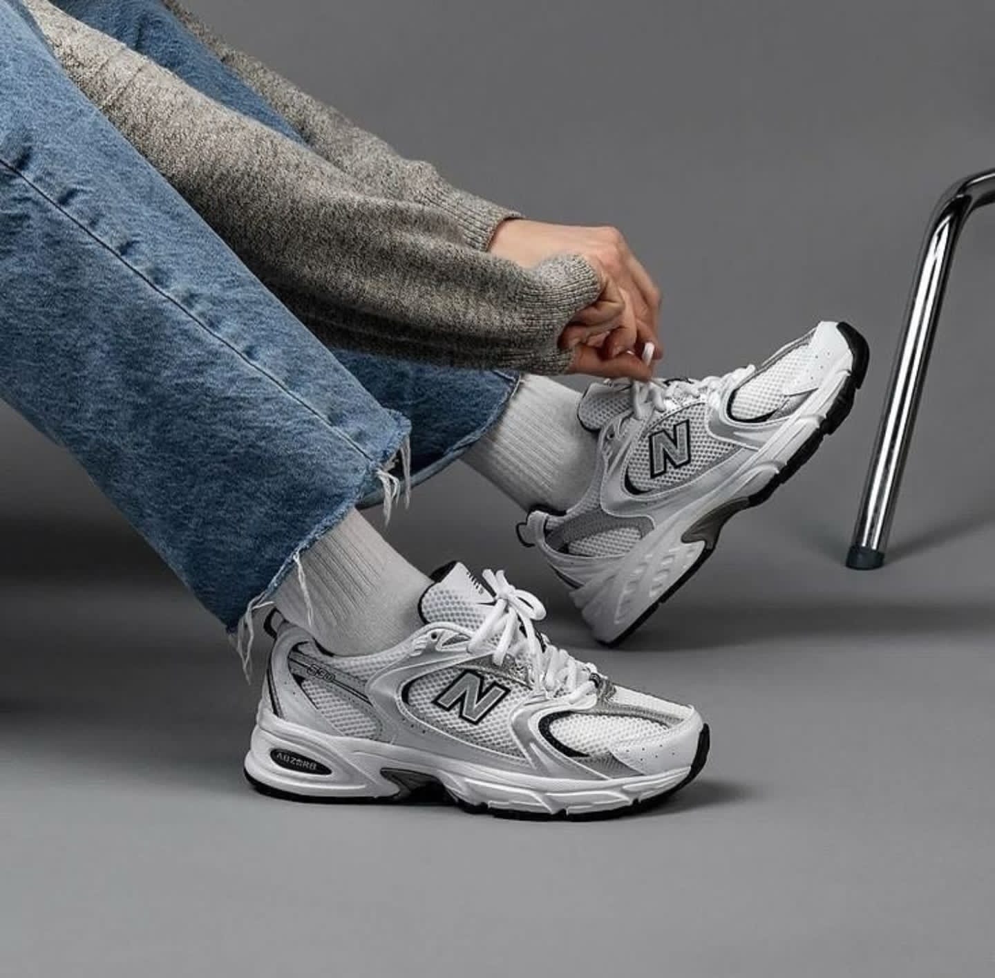 New Balance 530 White/Silver First Copy Shoes