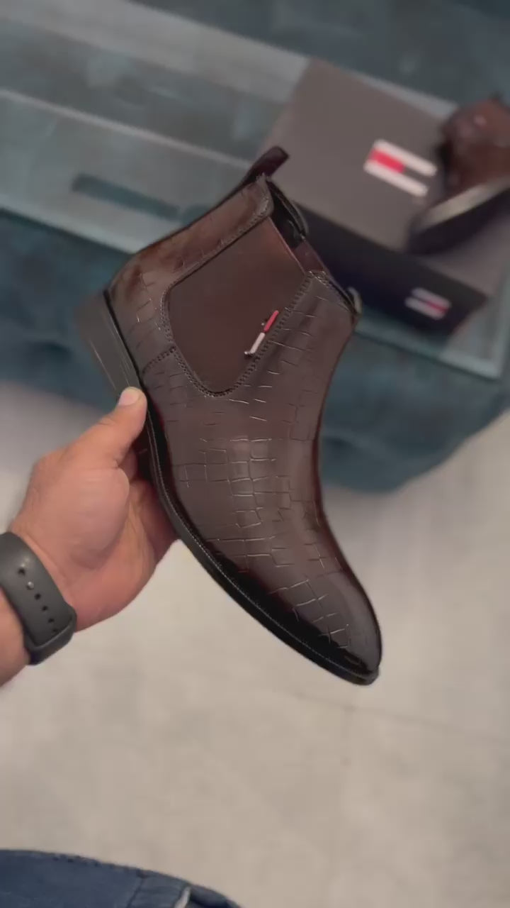 Chelsea Leather Boot First copy Shoe For Men Shoes 