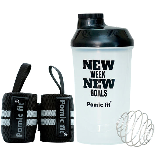 Combo Set Wrist Band Support Straps for Gym Shaker