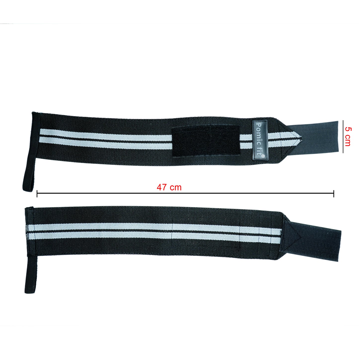 Wrist Support Gym Band Strap Black & White