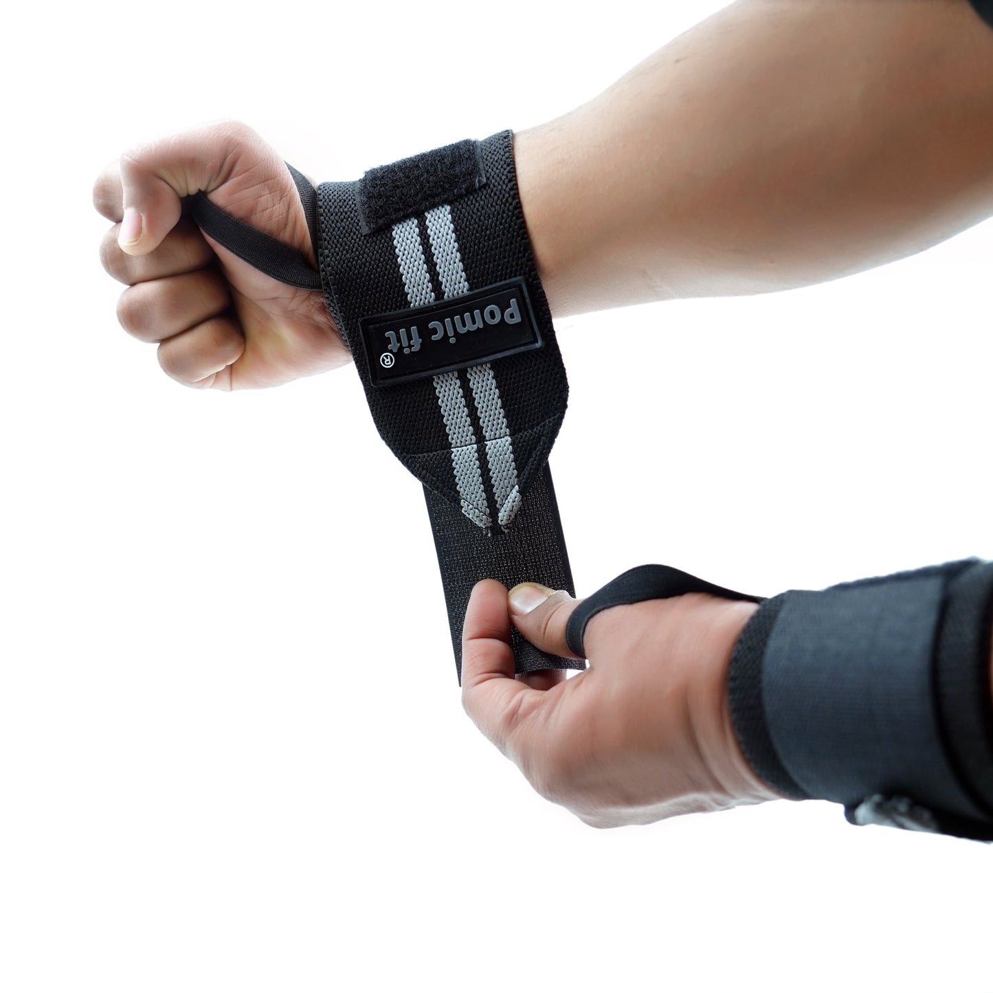 Wrist Support Gym Band Strap Black & White