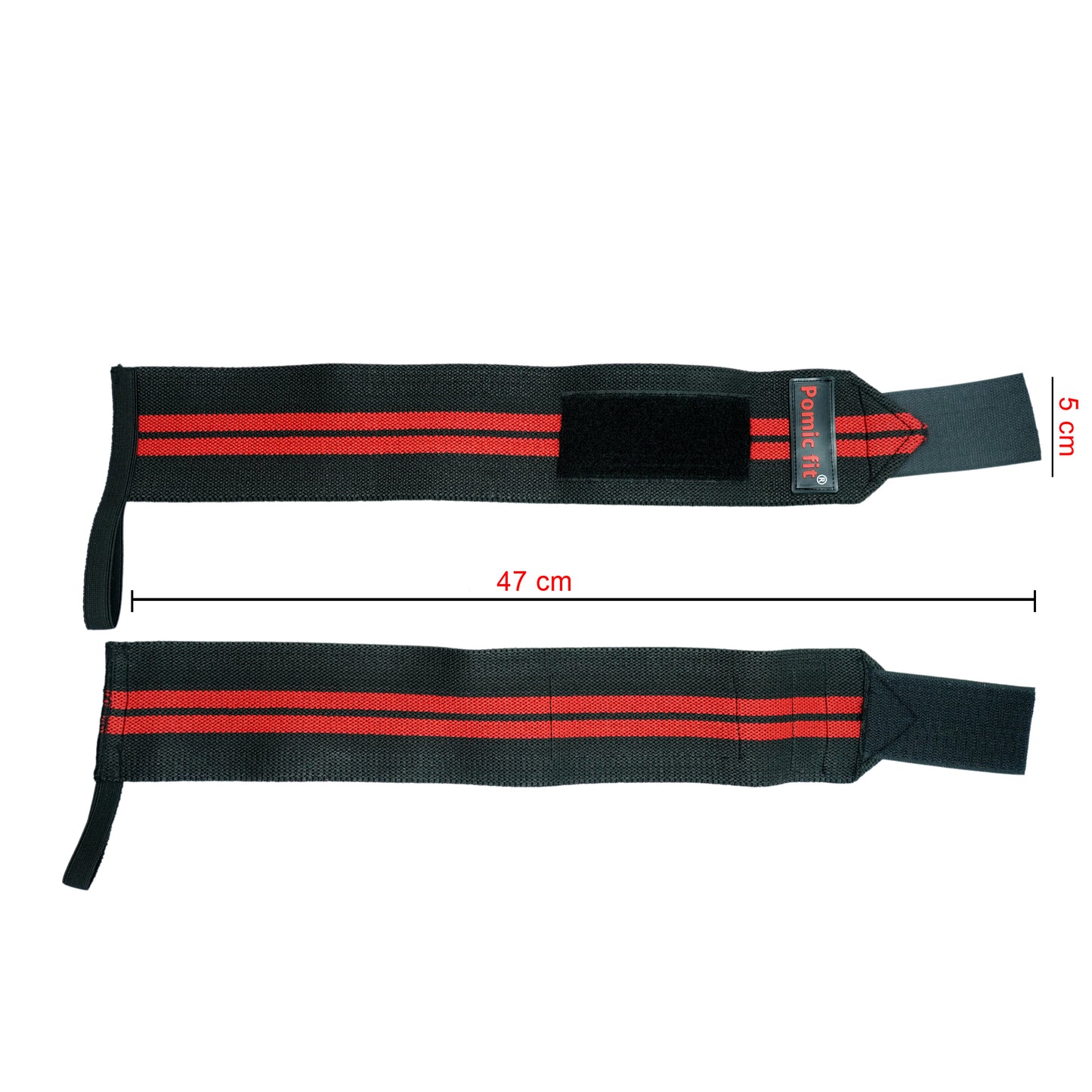 Wrist Support Gym Band Strap Black & Red