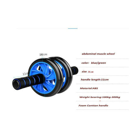 Double Exercise Wheel Ab Roller for Men & Women Perfect Abdominal and Stomach Exercise for Total Body Carver Fitness Workout for Home Anti-Skid Roller Exerciser for Unisex