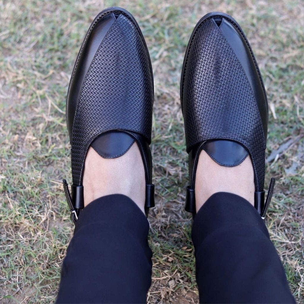 Ethic Woven Leather Peshawari Sandals