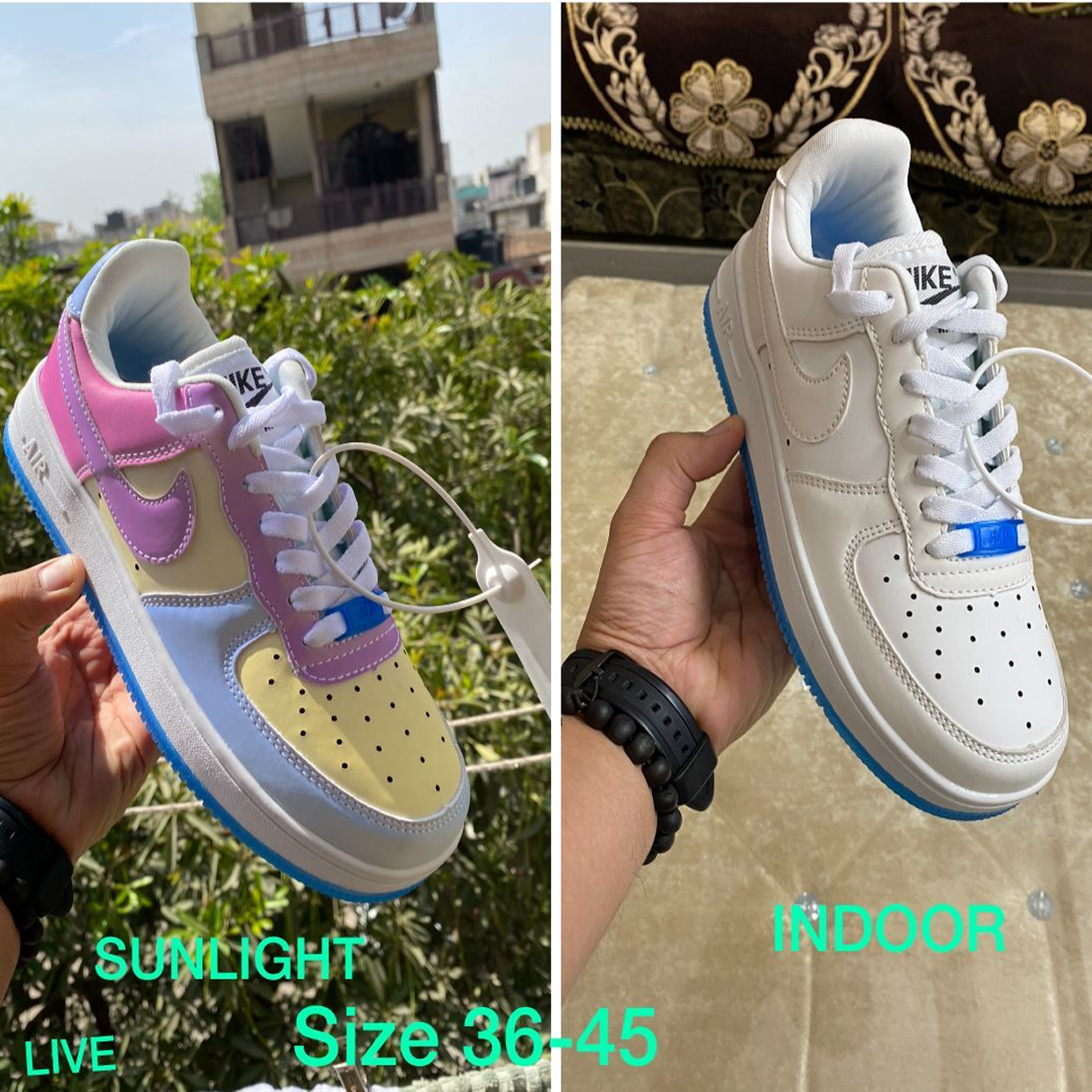 LV Colour changing AF1s  Cute nike shoes, White nike shoes